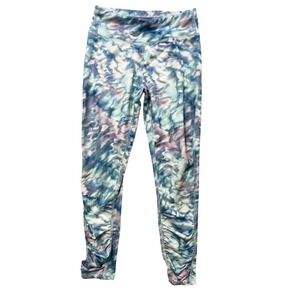 All In‎ Motion Kids Tie Dye Ruched Leggings Size L Athletic Workout Pants J7